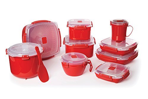 2 X Sistema Microwave Soup Mug - 656 ml, Red