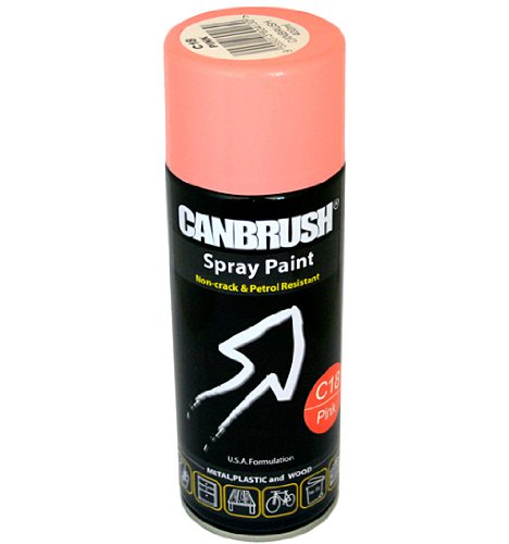 Canbrush PINK Spray Paint Auto Diy Purpose Colour Aerosol Can C18 - Bargain Genie