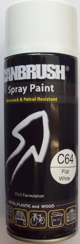 3 x CANBRUSH Spray Paint For Metal Plastic & Wood 400ML - Flat White C64 - Bargain Genie