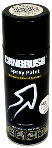 3 x CANBRUSH Spray Paint - For Metal Plastic & Wood 400ML - Hi Temp Black H2 - Bargain Genie