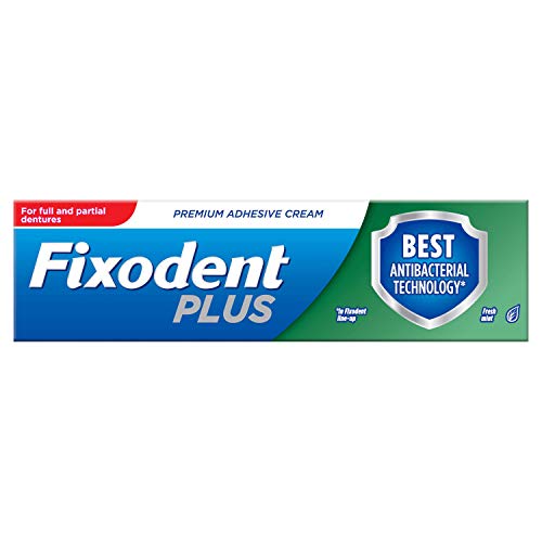 Fixodent Plus Antibacterial Technology Denture Adhesive, 40 g - Bargain Genie