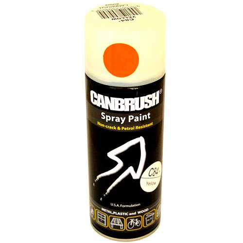 Canbrush YELLOW Solid Wood Spray Paint Auto Diy Purpose Colour Aerosol Can Wood Effect C84 - Bargain Genie