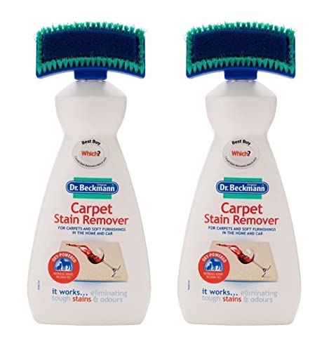 2 x Dr. Beckmann Carpet Stain Remover with Brush Perfect for Carpets and Soft Furnishings 650ml - Bargain Genie