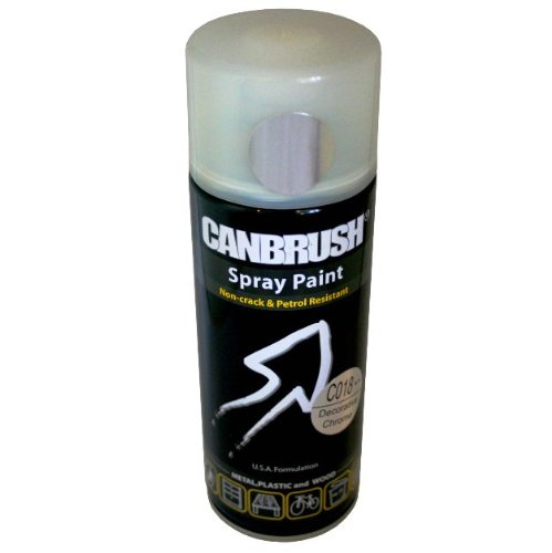 Canbrush CHROME FIOL Mirror Metallic Effect Spray Paint Auto Diy Aerosol Can C018 - Bargain Genie