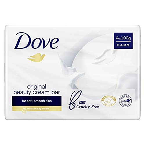 Dove Original Beauty Bar with Mild Cleansers Moisturising Beauty Cream Bar with 1/4 Moisturising Cream, 4 x 100g (Pack of 6) - Bargain Genie