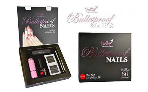 Pretty Professional Bulletproof One Step Gel Nail Polish Glam Set Kit, 100 g - Bargain Genie