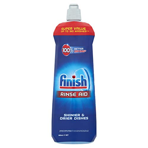 Finish Dishwashing Rinse Aid Liquid Shine and Protect Pack of, BLUE, 800ML, 1 count, (Pack of 2)