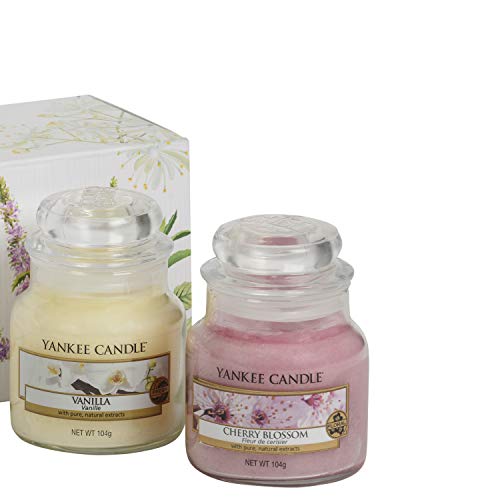 Yankee Candle Scented Candle | Cherry Blossom Small Jar Candle | Burn Time: Up to 30 Hours - Bargain Genie