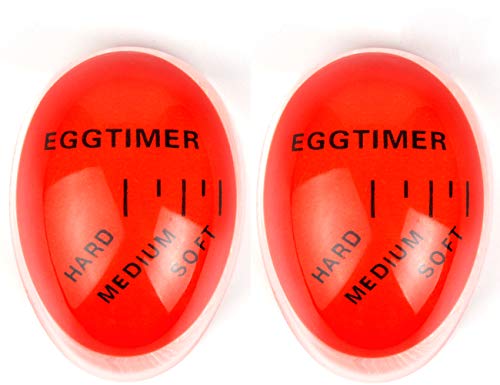 2 Pack Colour Changing Egg Timer, Bidear Heat Sensitive Egg Timer in Boil Water for Kitchen