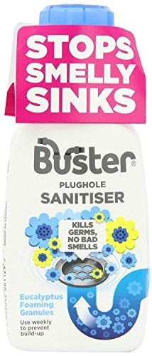 Buster Plughole Sanitiser Foaming Eucalyptus Granules, 300g (3) - Bargain Genie