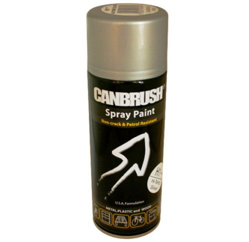 1X - Hi-Temp Silver (H1***) - 400ml Spray Paint Auto DIY Colour Aerosol Can or Tape for Wood Metal Plastic - Bargain Genie