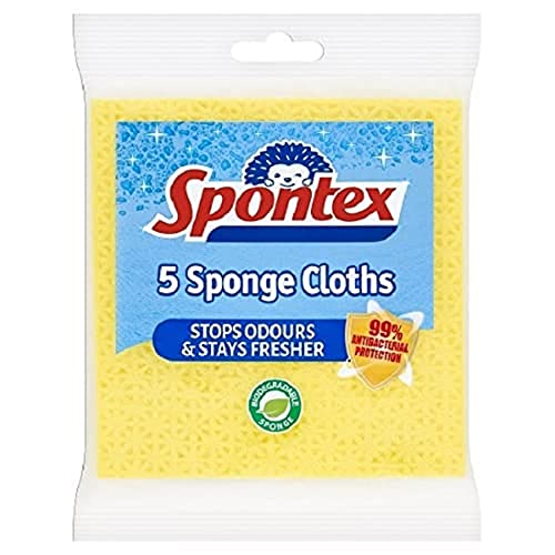 Spontex Sponge Cloths (Pack of 5 Cloths) Parent - Bargain Genie