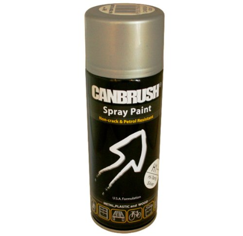 Canbrush HI-TEMP SILVER Spray Paint High Temperature Heat Resistant Aerosol Can H1 - Bargain Genie