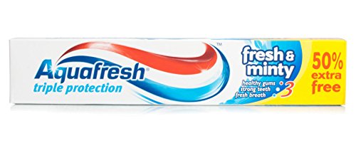 3x Aquafresh FRESH & MINTY Triple Protection Toothpaste 75ml - Bargain Genie