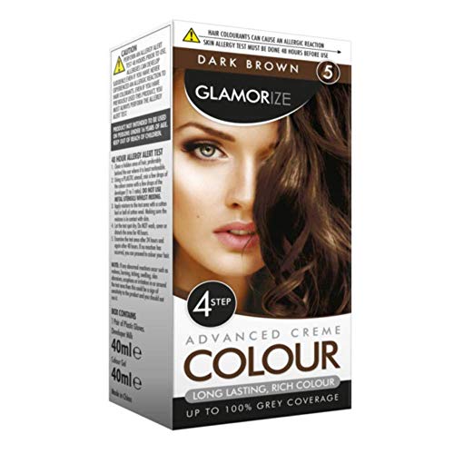 Glamorize Creme Colour Womens Permanent Hair Dye (6 Colour Choices) [05 Dark Brown, LL_0774] - Bargain Genie