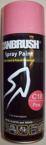 3 x CANBRUSH Spray Paint - For Metal Plastic & Wood 400ML - Pink C18 - Bargain Genie