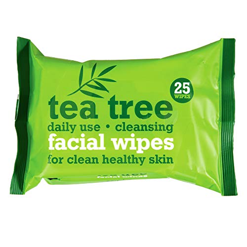 Tea Tree Daily Use Cleansing Facial Face Make Up Wipes (6 x 25 Packs)