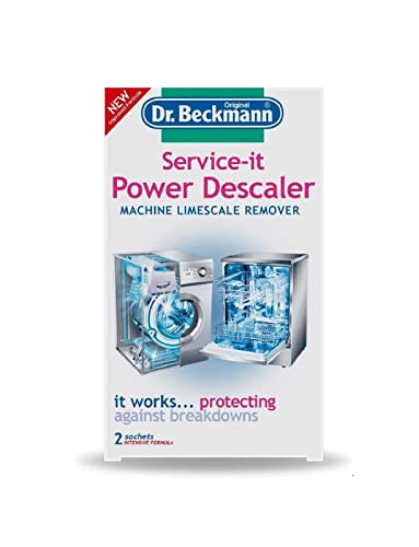 Dr.Beckmann Service-It Power Descaler Treatments Use On Washing Machines & Dishwashers Working To Protect Against Appliance Breakdowns Powerful Limescale Remover Intensive Descaler X 2 Sachets - Bargain Genie