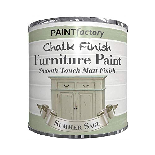 250ml Chalk Finish Paint Tin Tub Smooth Touch Matte Furniture Vintage House Home - Summer Sage - Bargain Genie