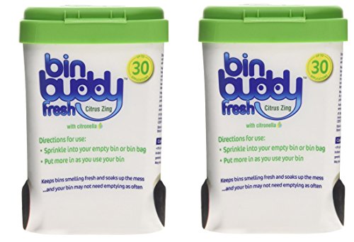 2 x BIN BUDDY CITRUS ZING WITH CITRONELLA WHEELIE BIN FRESHENER 450g - Bargain Genie