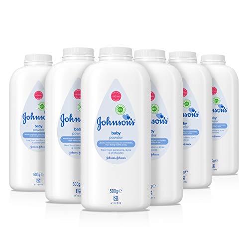 Johnson's Baby Powder 500g Soft Skin Absorbs Moisture 6 Pack