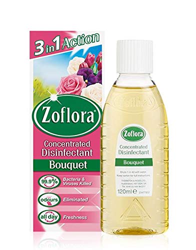 Zoflora - Antibacterial Disinfectant - 120ml - Makes 4.8 Litres Many Scents (Bouquet) - Bargain Genie