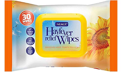 30 x Hayfever & Allergy Relief Wipes for Hand & Face Traps Pollen Dust Dirt Pet Allergy Wet Hay Fever Wipes (150 Wipes (5 Packet)) - Bargain Genie