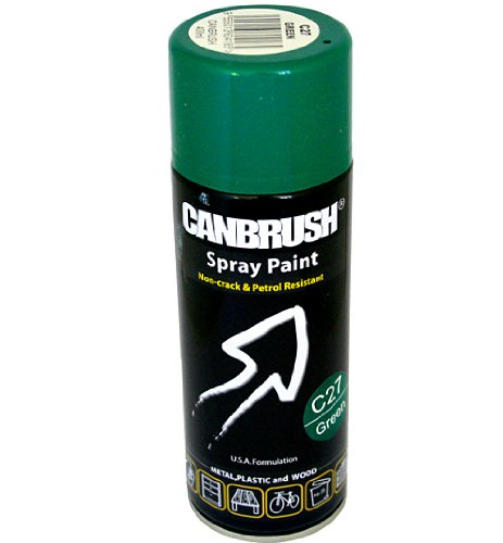 Canbrush GREEN Spray Paint Auto Diy Purpose Colour Aerosol Can C27 - Bargain Genie