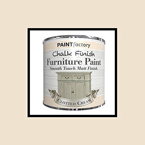 Paint Factory Chalk Chalky Furniture Paint - 250ml - Clotted Cream - Bargain Genie