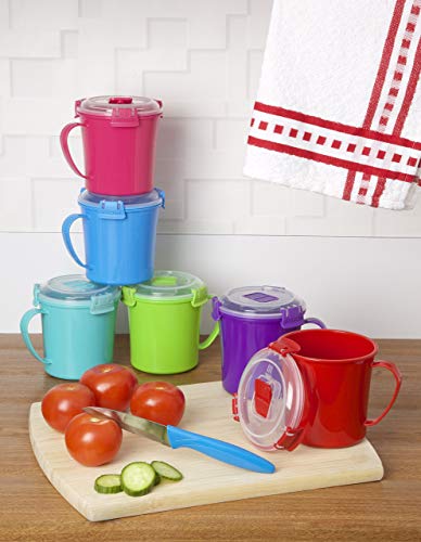 Sistema To Go Microwave Soup Mug - 656 ml, Assorted Colours - Bargain Genie