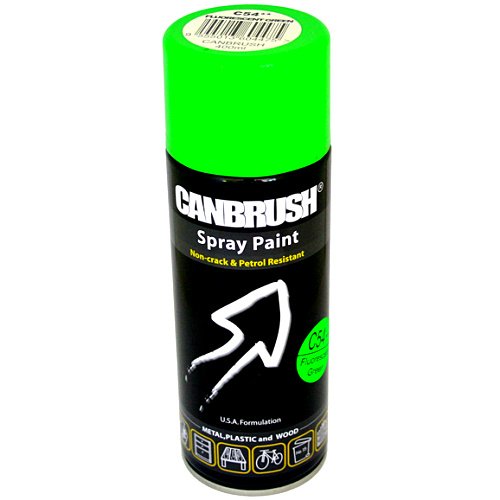 Canbrush Fluorescent Green Colour Effect Spray Paint Auto Diy Aerosol C54 - Bargain Genie