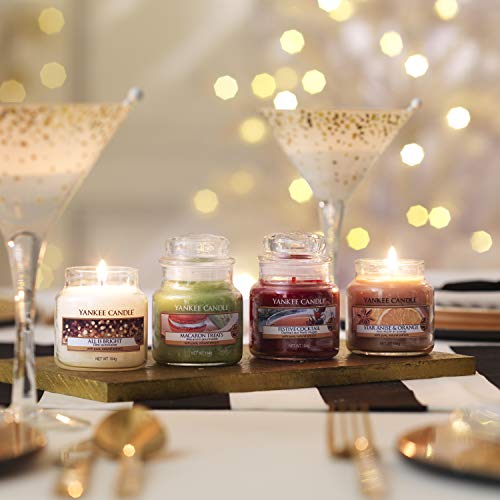 Yankee Candle Scented Candle | All is Bright Small Jar Candle | Burn Time: Up to 30 Hours - Bargain Genie