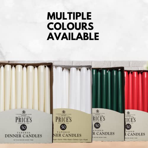 Price's Candles - 50 Pack Dinner Candles - Bargain Genie