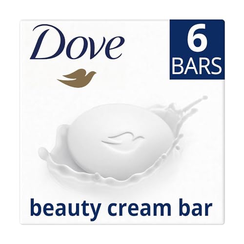 Dove Orginal Beauty Cream Bar 3 in 1 Cleanses, Moisturises and Nourishes Sulphate-Free Bath Soap for Soft and Smooth Skin, Suitable for Daily Use, 6x90g