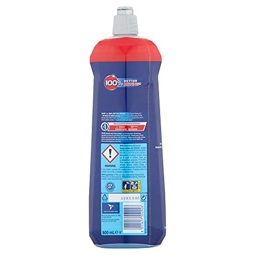 Finish Dishwashing Rinse Aid Liquid Shine and Protect Pack of, BLUE, 800ML, 1 count, (Pack of 2)