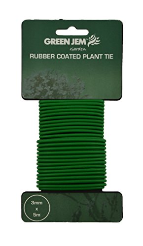 Green Jem Rubber Coated Plant Tie, Green - Bargain Genie