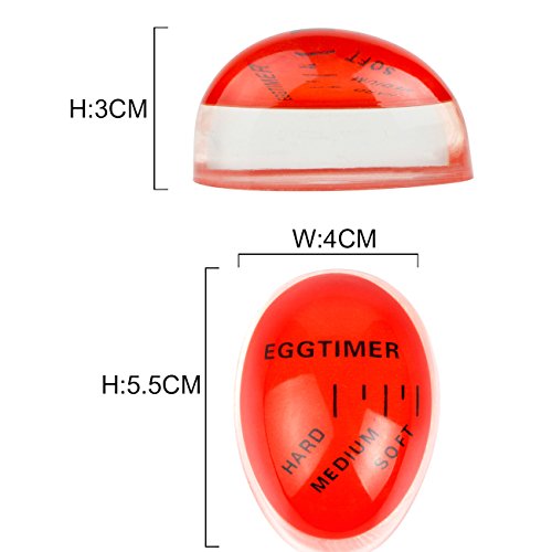 2 Pack Colour Changing Egg Timer, Bidear Heat Sensitive Egg Timer in Boil Water for Kitchen