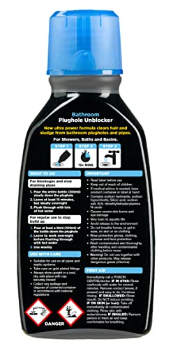 Buster Bathroom Plughole Unblocker, Dissolves Hair and Sludge 300ml Parent - Bargain Genie