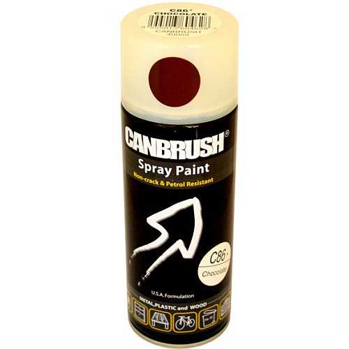 Canbrush Chocolate Spray Paint Can Solid Wood Effect DIY Interior Exterior Gloss Finish C86 - Bargain Genie