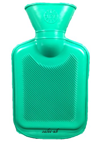 BRAND NEW SMALL HOT WATER BOTTLE - 0.5L - 4 DIFFERENT COLOURS - NATURAL RUBBER (Green) - Bargain Genie