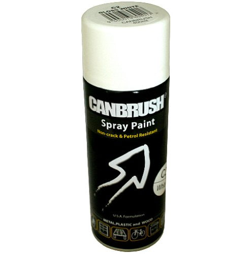 Canbrush Specialist Metal, Plastic and Wood Spray Paint Gloss White C2 400ml - Bargain Genie