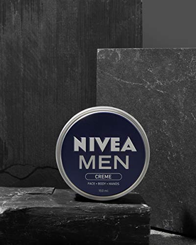 NIVEA Men Creme (Pack of 5, 150ml), Intensive Everyday Moisturising Cream for Whole Body, Fast-Absorbing Face, Body and Hand Cream, with Vitamin E and Aloe Vera Formula - Bargain Genie