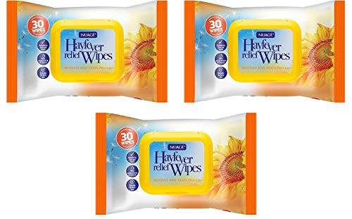 30 x Hayfever & Allergy Relief Wipes for Hand & Face Traps Pollen Dust Dirt Pet Allergy Wet Hay Fever Wipes (90 Wipes (3 Packet)) - Bargain Genie