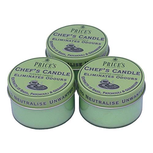 Prices Chefs Candle in Tin - Eliminates Cooking Cooks Kitchen Odour - Triple Pack