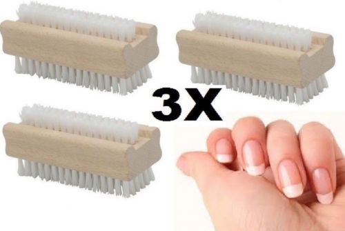 WOODEN NAIL BRUSH FOR MANICURE & PEDICURE SCRUBBING CLEANING BRISTLES BOTH SIDES - Bargain Genie