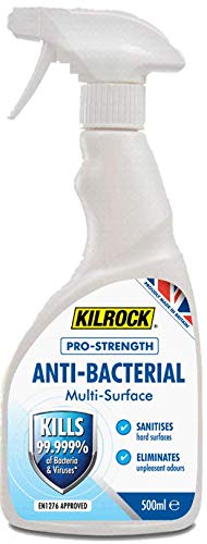 Kilrock Pro-Strength Anti-Bacterial Multi-Surface 500ml Spray Sanitises 99.9% - Bargain Genie