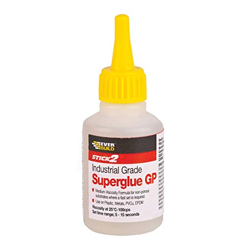 Everbuild Stick 2 Industrial Grade High Viscosity Superglue, Clear, 50 g - Bargain Genie