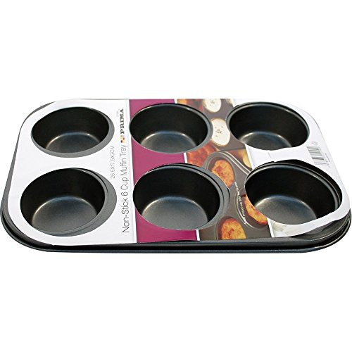 2 x Prima 15109C Non Stick Muffin Baking Tray 1-Piece, Black - Bargain Genie