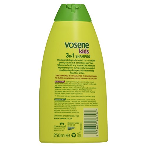 Vosene Kids Lice Repellent 3 in 1 Shampoo, 250ml