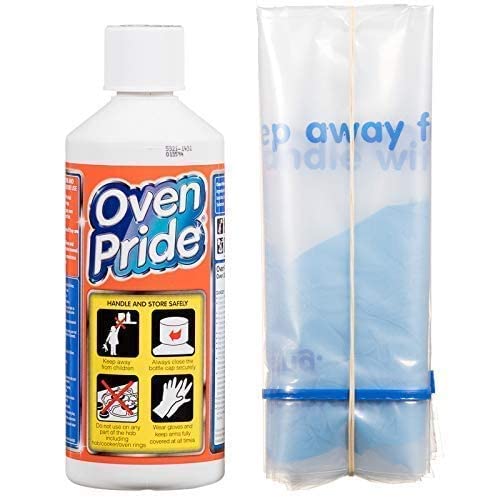 Oven Pride 500ml complete kit with SAFETY Gloves and SMART bag for Rack + Grill Easy cleaning Degreases oven without need for scrubbing, oven pride complete oven cleaning kit - Bargain Genie